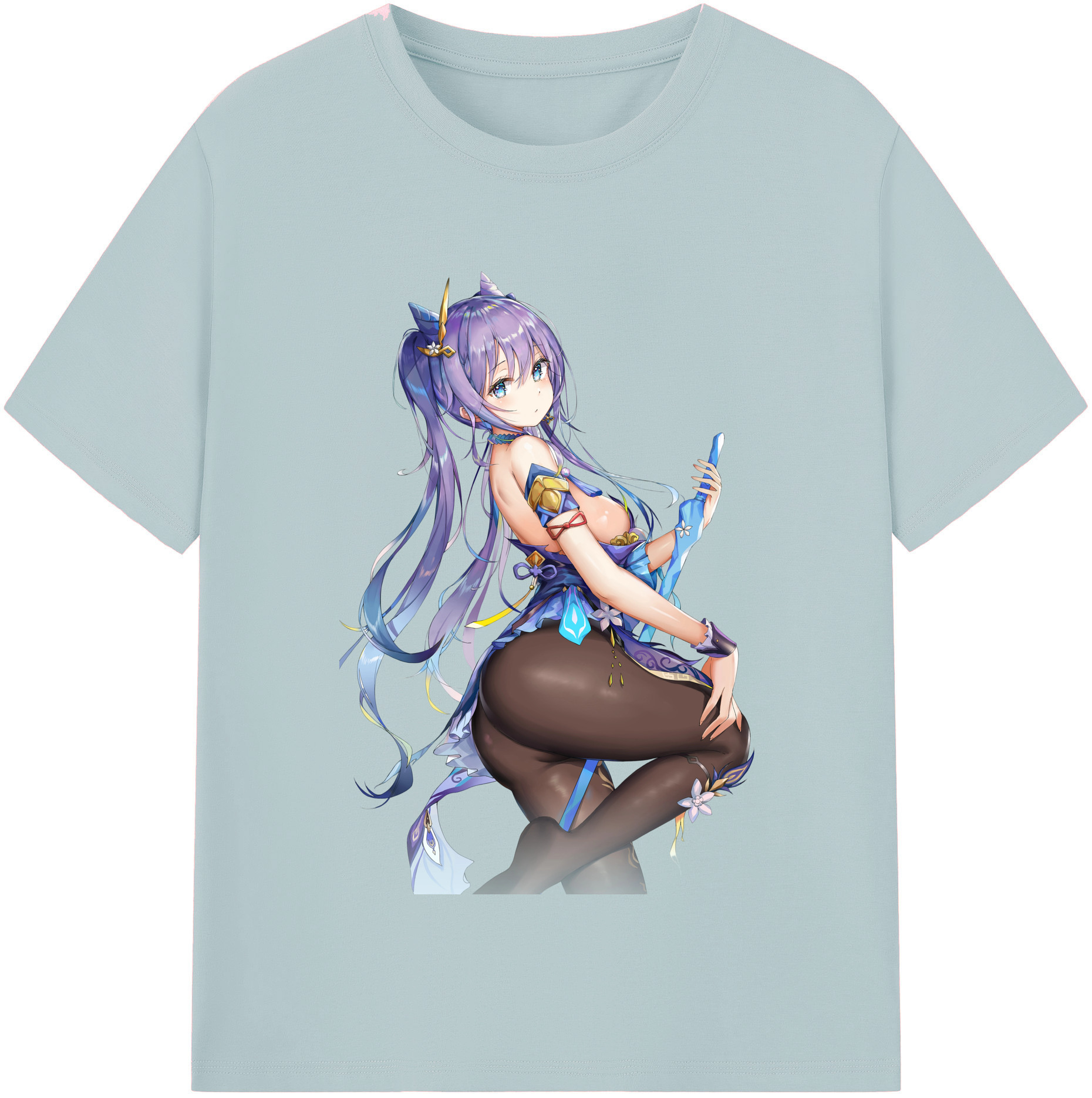 げんし神 刻晴 こくせい genshin Kokusei 綿100％半袖Tシャツ（フロントプリント）